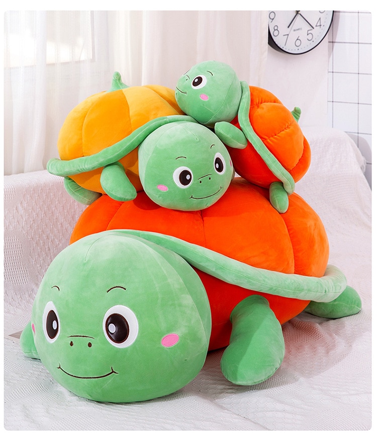 Creative Halloween pumpkin Shell turtle plush toy Stuffed pumpkin tortoise Plushies for Kids Birthday Xmas Gift for Children