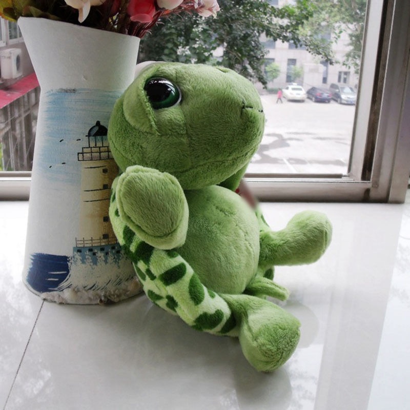 20CM Cute Baby Super Green Big Eyes Stuffed Tortoise Turtle Animal Plush Baby Toy Gift