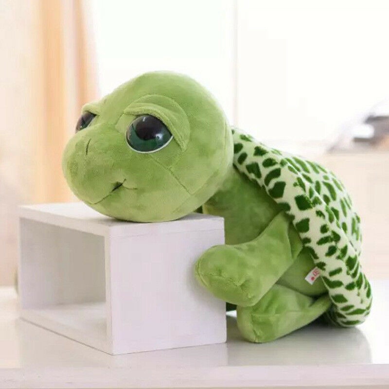 1 x Cute Big Eyes Green Tortoise Turtle Animal Baby Stuffed Plush Toy 20CM W 