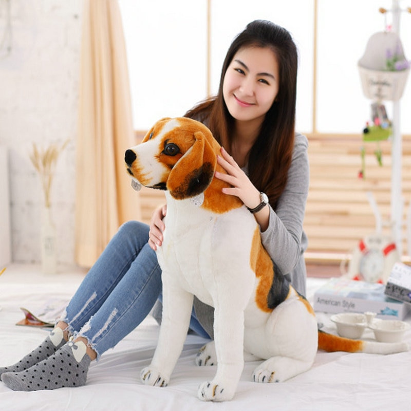 Giant Big Size Beagle Dog Toy Simulation Plush Toys Stuffed Animals Dog Gift For Children Home Decor Pet Store Promotion Mascot