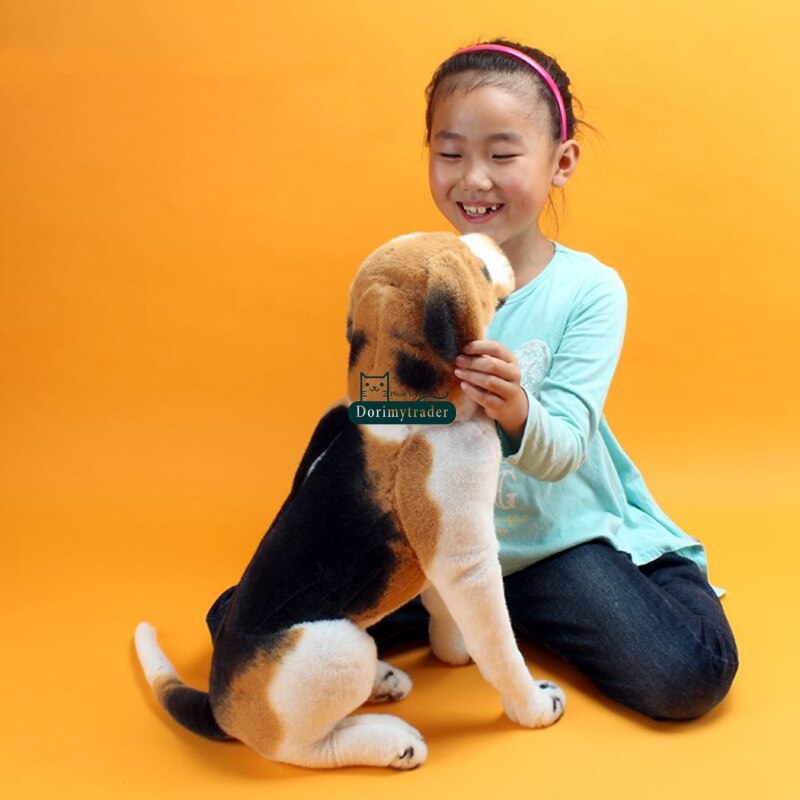 Dorimytrader Hot Quality 70cm Giant Simulated Animal Beagle Stuffed Toy 28inches Plush Soft Cartoon Dog Doll Pillow Present