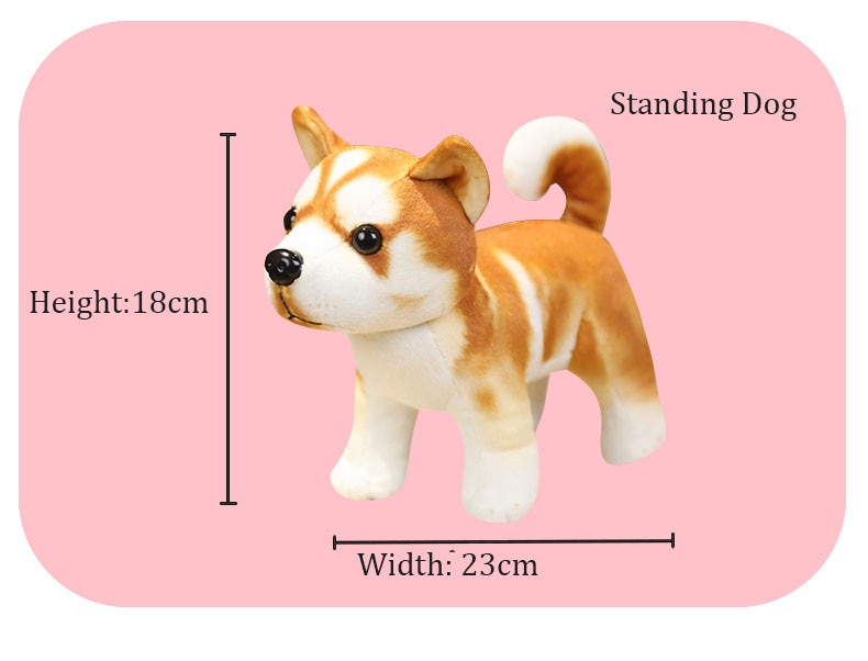 Real Life Standing Dog Stuffed Plush Toy Cute Dalmatian Beagle Rottweiler Husky Soft Plush Animal Toy Home Decor For Baby Gift