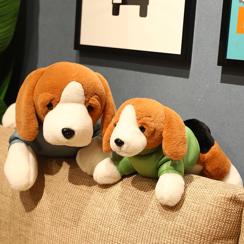 High Quality Beagles Dog Plush Toy Stuffed Animals Lifelike Beagle Dog PLushies Long Plush Dog Messgage Pillow for Boy