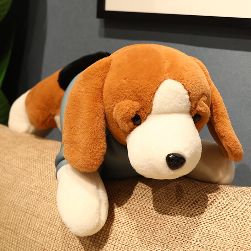 High Quality Beagles Dog Plush Toy Stuffed Animals Lifelike Beagle Dog PLushies Long Plush Dog Messgage Pillow for Boy