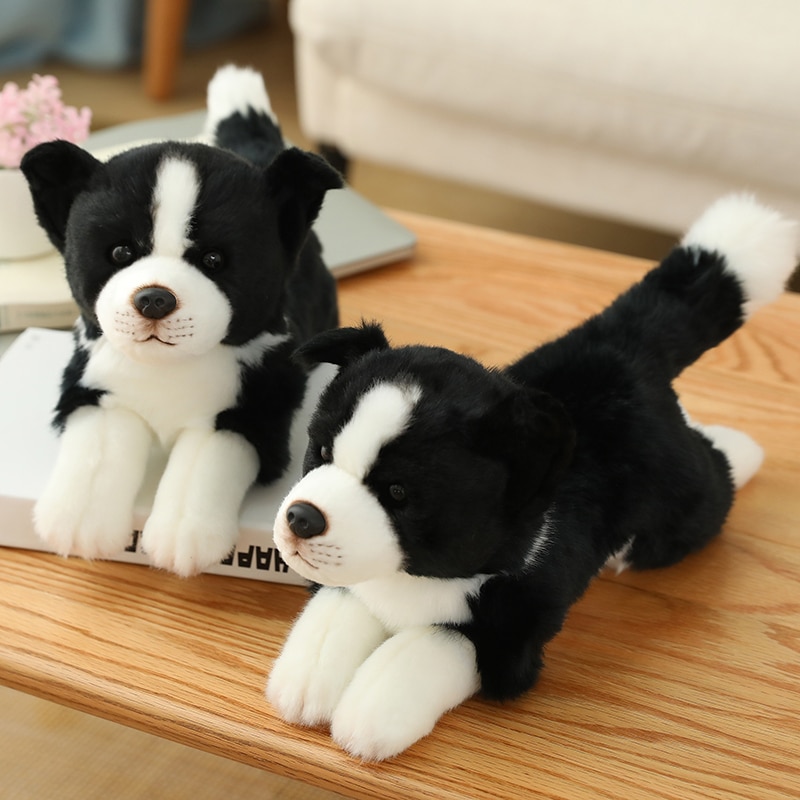 Simulation Border Collie Dog Plush Toy Stuffed Animal Super High Quality Hound Toy For Luxury Home Decor Pet Lover Birthday Gift
