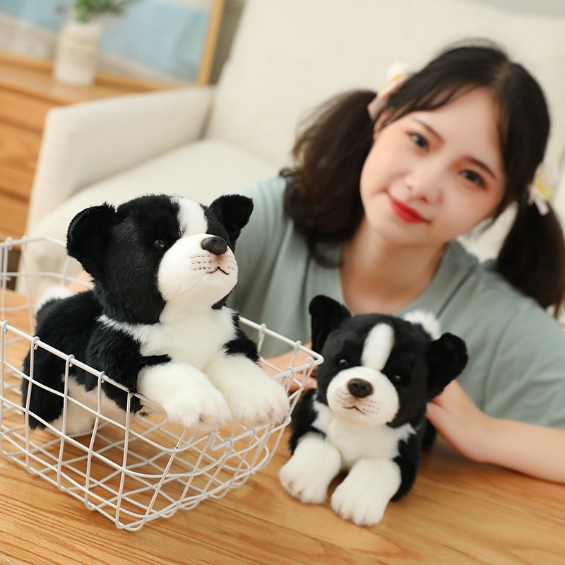 High Quality Simulation Sheppdog Plush toy Stuffed Lifelike Border Collie Dog puppy Toys Home Decor Kids brithday