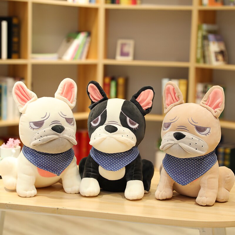 Soft Simulation French Bulldog Plush Toys Stuffed Down Cotton Cute Lifelike Sharpei Pug Doll Pillows Kids Baby Children Gifts