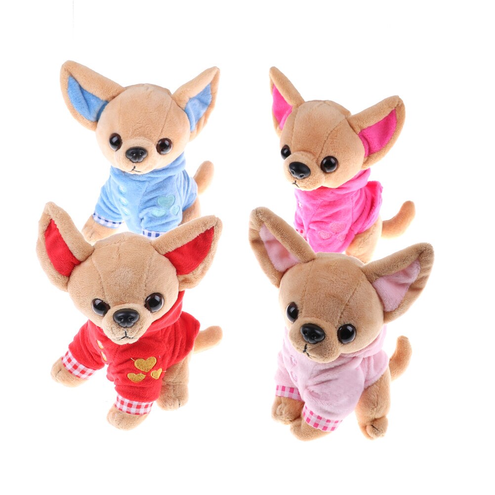 17cm Cute Chihuahua Cat Plush Toys Cute Plush Filled Soft Children's Birthday Gifts Toys 4 Colors Christmas Gifts Crib Pendant
