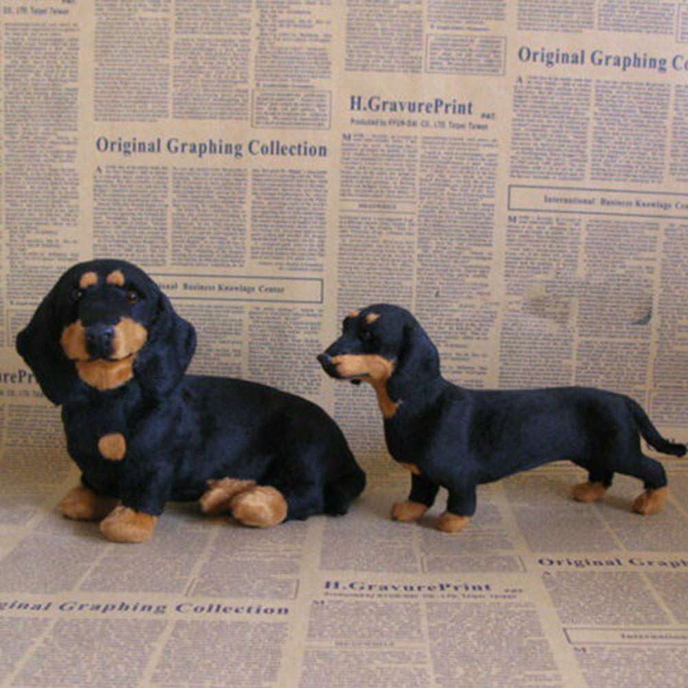 Realistic Simulation Dog Toy Dachshund Plush Toy Doll Stuffed Animal Kids Gift Home Car Decoration