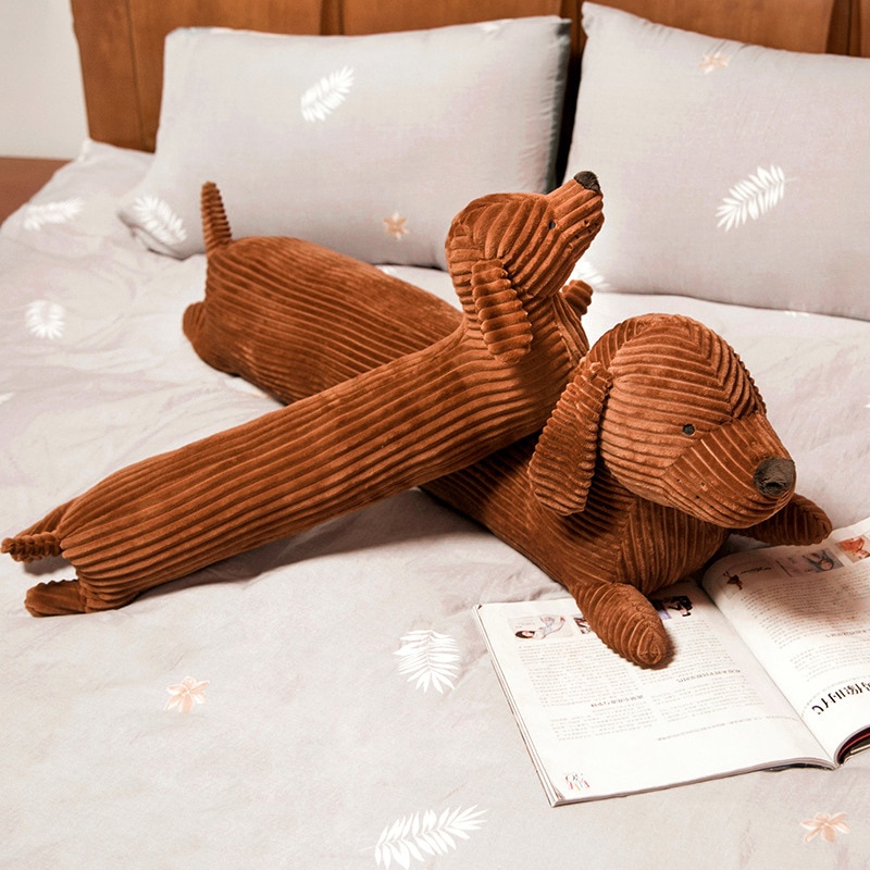 Kawaii Plush Giant Dachshund Pillow Toys Cute Lifelike Stuffed Toys Animal Dog Long Toy For Children Soft Huggle Pillow For Girl