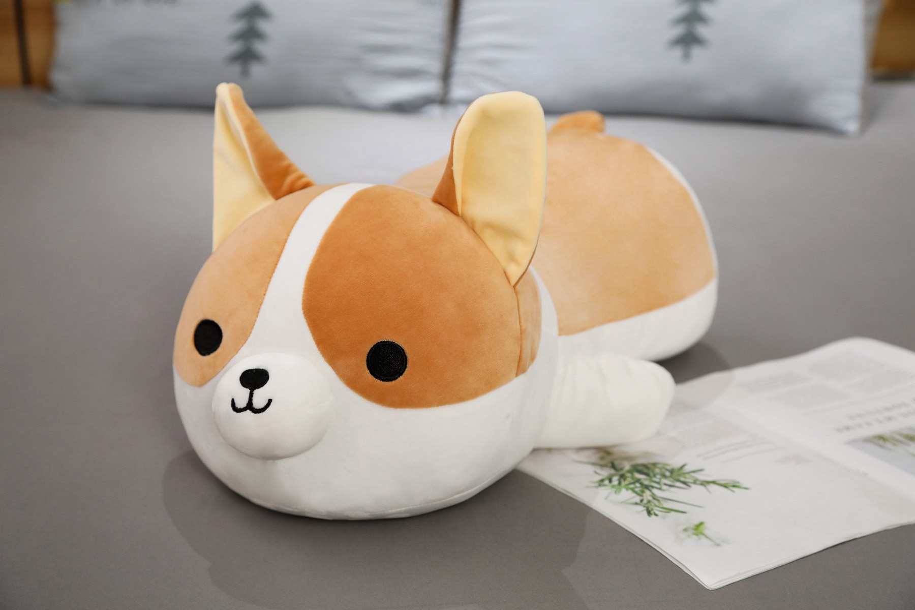 40-85cm Giant Size Cute Corgi Dog Plush Toys Stuffed Animal Puppy Dog Pillow Soft Lovely Doll Kawaii Christmas Gift for Kids
