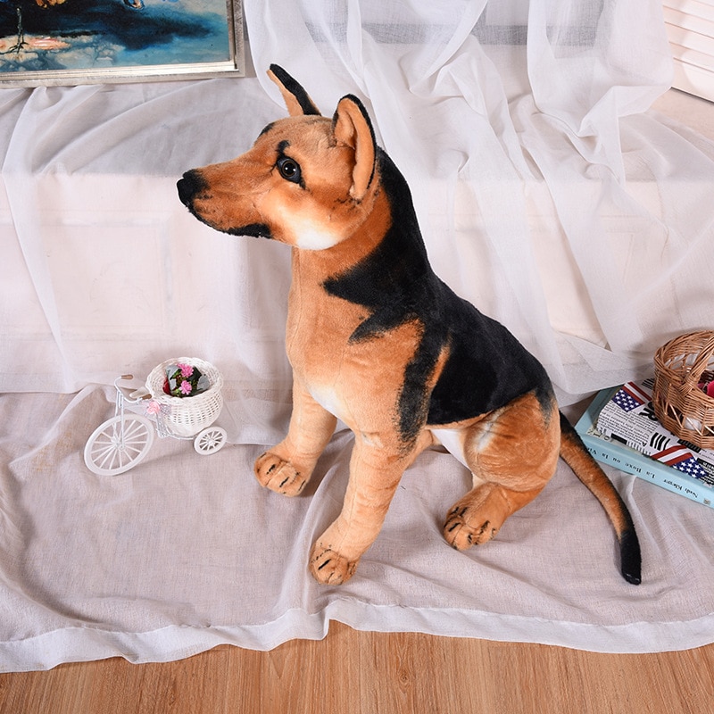 large 65m simulation german shepherd dog plush toy squatting wolfhound soft doll Christmas gift w0529