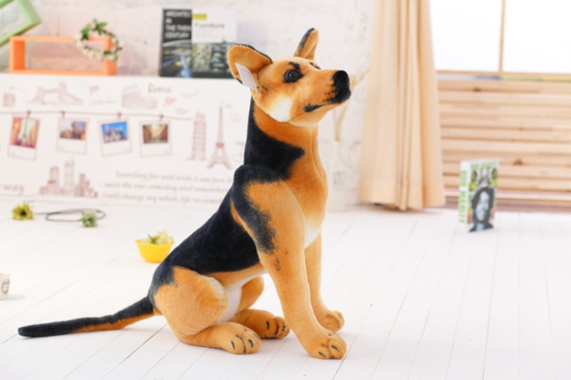 Cute Simulation Dog Stuffed Animal Plush German Shepherd Dog Plush Toy Creative Kawaii Kids Girl Birthday Gift Room Sofa Decor