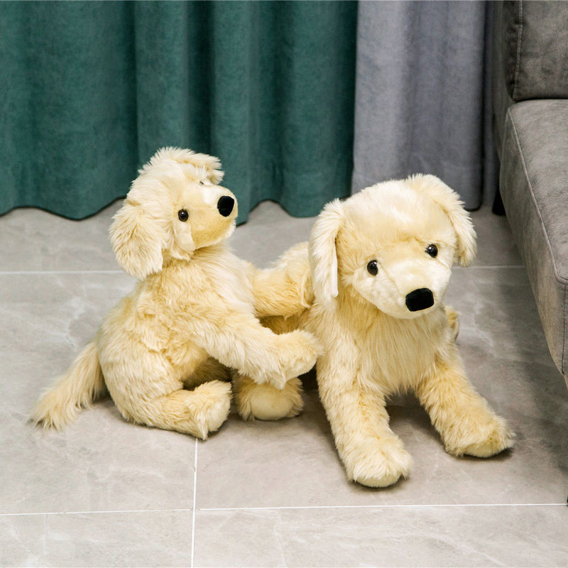 Lifelike Golden Retriever Toy Stuffed simulation Labrador Dog Animals Smart dog PLush DOll toys for Chidren Pet Toy Club Gift
