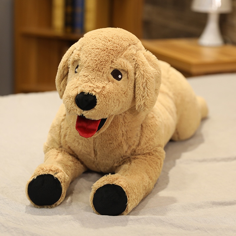 Super Simulation Mum&Kids Labrador Dog PLush Toy Stuffed Lifelike Golden Retriever animals Doll toys for Cub Dog toys