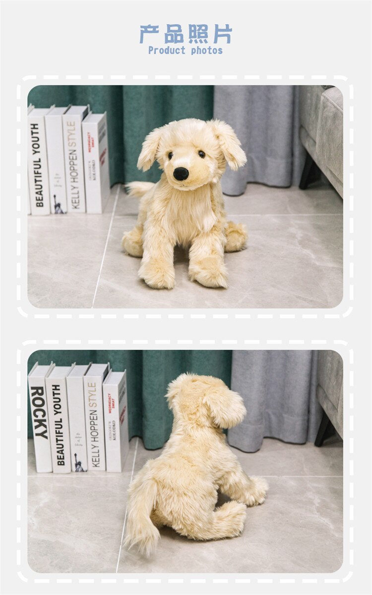 30/40/50cm Simulation Golden Retriever Doll Plush Toys Cute Puppy Dog Stuffed Animal Dolls Children Women Birthday Gift LoyalDog