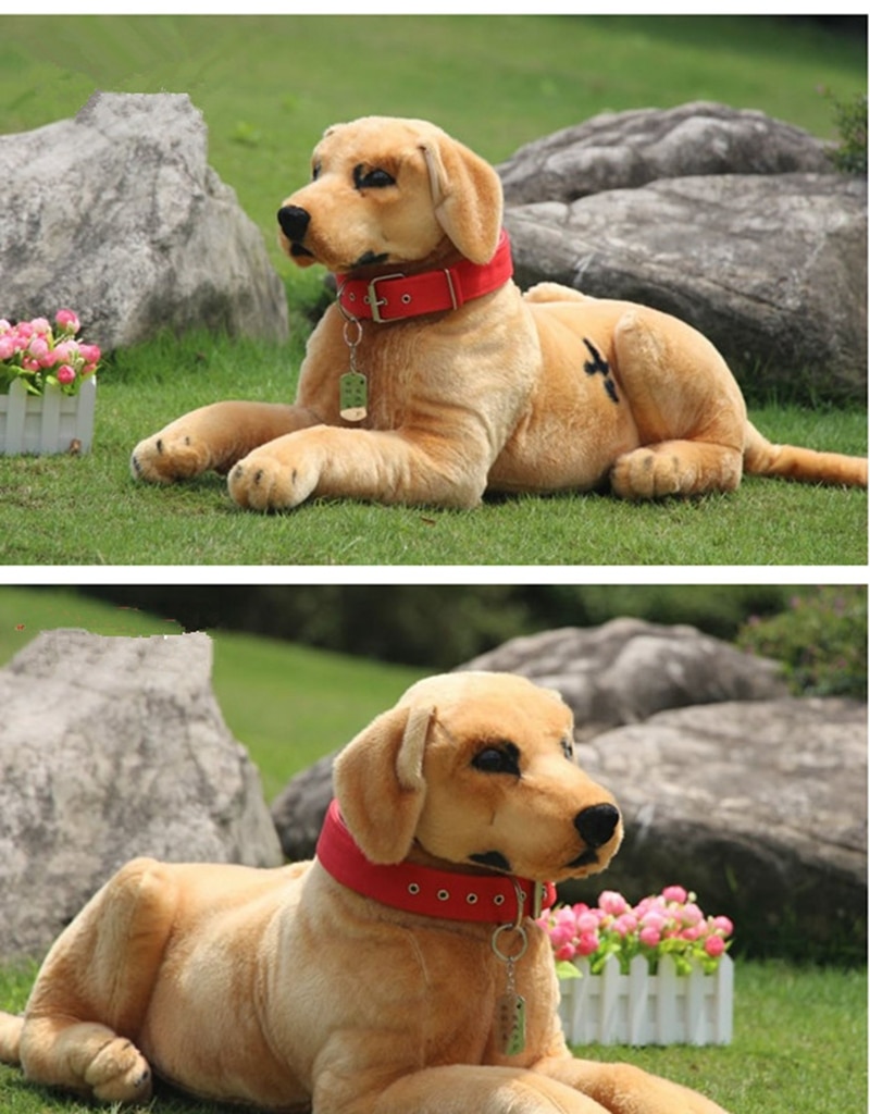 simulation animal dog realistic labrador plush toy golden retriever dog kids play doll for children Early Education Gift 82x38cm