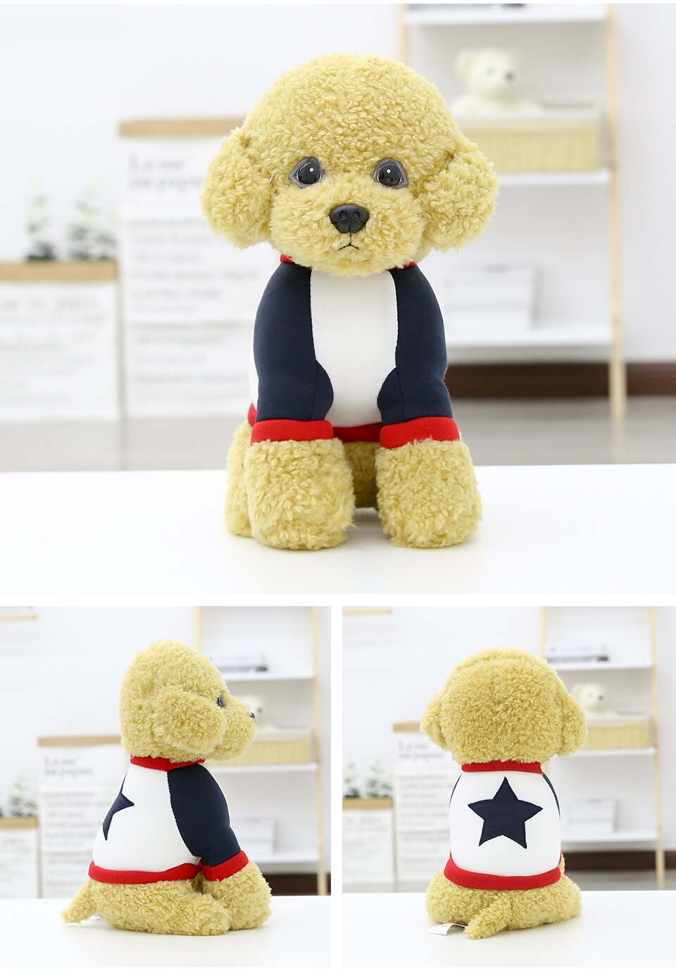 Little Poodle Dog Plush Toy Girl Birthday Present Doesn't Shed Hair New 25cm Kawaii Simulation Cute Christmas Gift for Kids