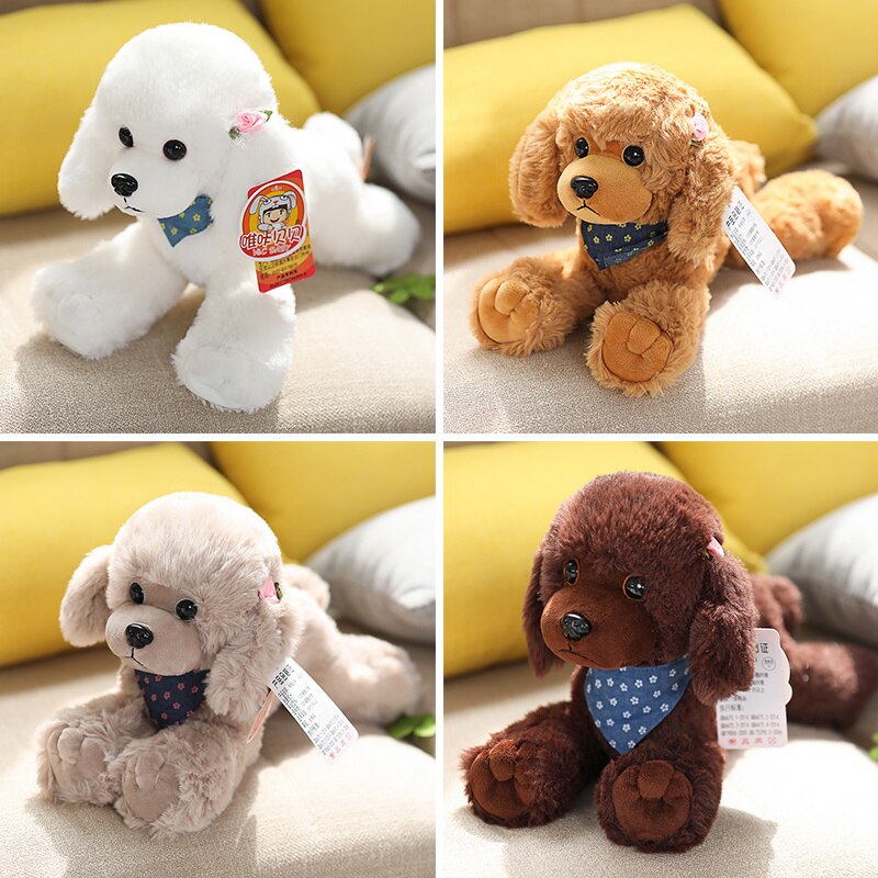 1pc 32/38cm Kawaii Simulation Plush Teddy Dog Dolls Stuffed Soft Puppy Toys Lovely Poodle Pillow for Girls Baby Present