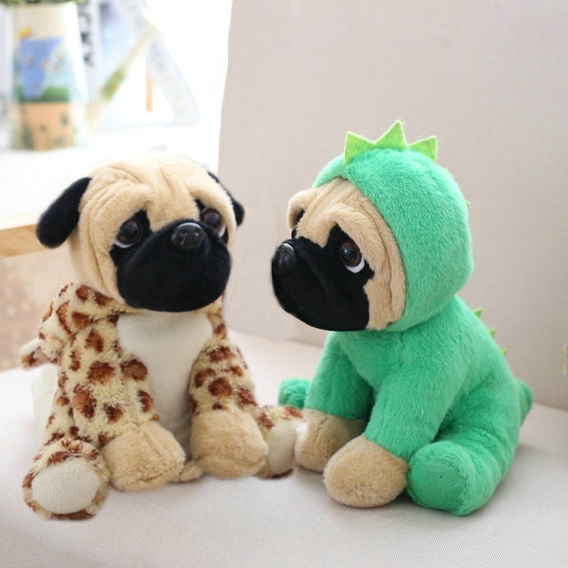 20CM Stuffed Simulation Dogs Plush Sharpei Pug Lovely Puppy Pet Toy Plush Animal Toy Children Kids Birthday Christmas Gifts