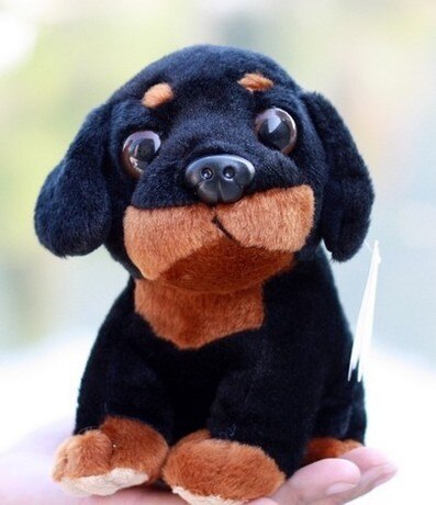 stuffed simulation animal 20cm Rottweiler dog plush toy simulation dog doll d8048
