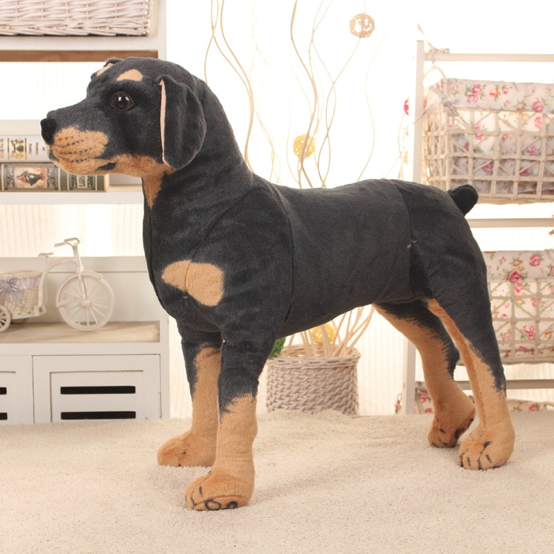 large 60x55cm simulation Rottweiler dog plush toy creative Christmas gift w1923