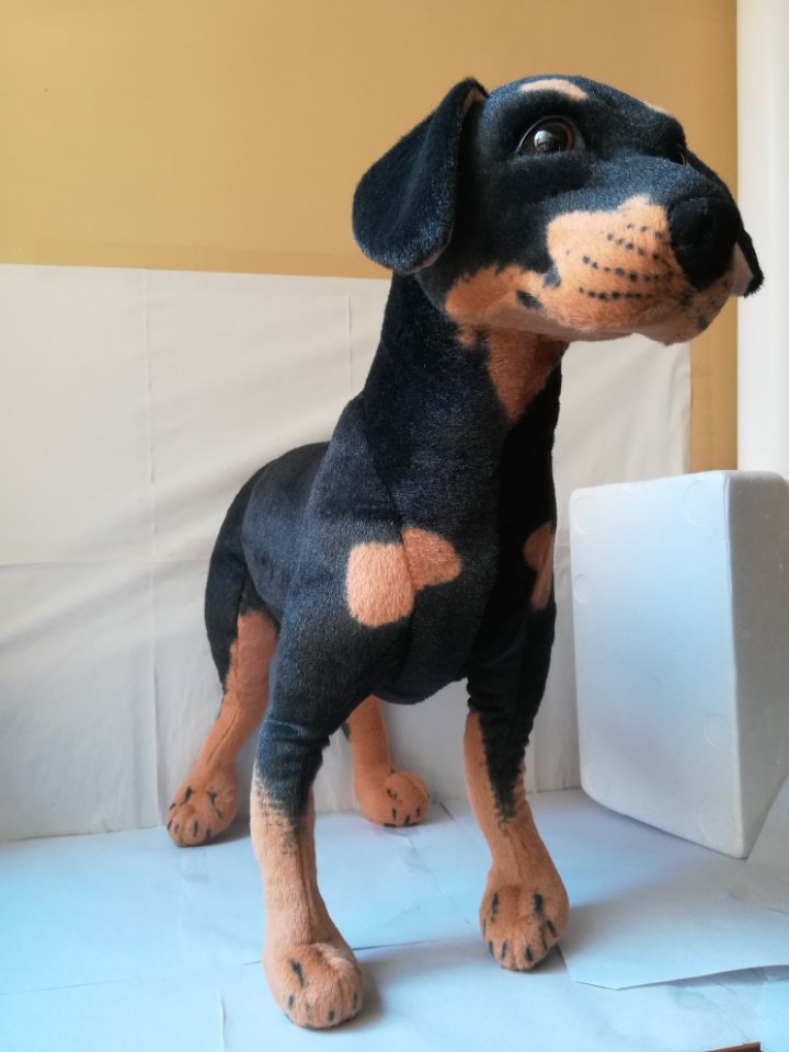 large 60x55cm simulation Rottweiler dog plush toy standing pose Rottweiler doll Christmas gift b2501