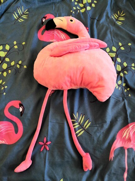 [Funny] Very Cute Soft 110cm Flamingo Plush Toy Simulation pink Bird animal Hold pillow Home Decoration Girl Birthday Gift