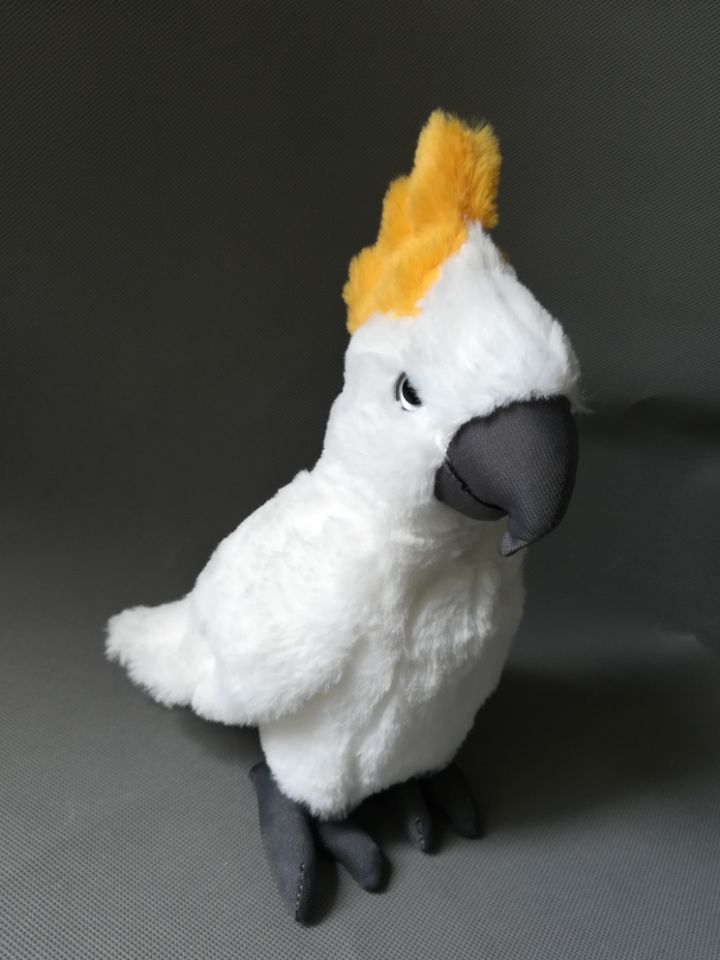 lovely white parrot plush toy about 26cm cockatoo parrot bird soft doll birthday gift h0702