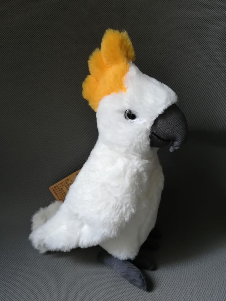 lovely white parrot plush toy about 26cm cockatoo parrot bird soft doll birthday gift h0702