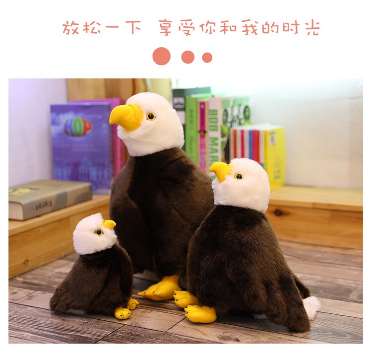 Bald Eagles Birds Plush Stuffed Toys Seagull Animal Cartoon Doll Soft Feathers Toy T Juguetes Children Plush Toys BK50MR