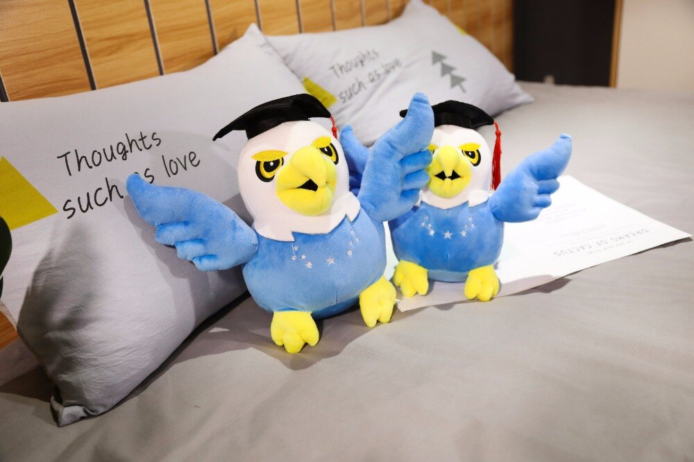 30-55 Cm Cute Dr. Eagle Stuffed Soft Hawaii Bird Eagle Animal Graduation S for Kids Plush Doll Toy Kid Gift