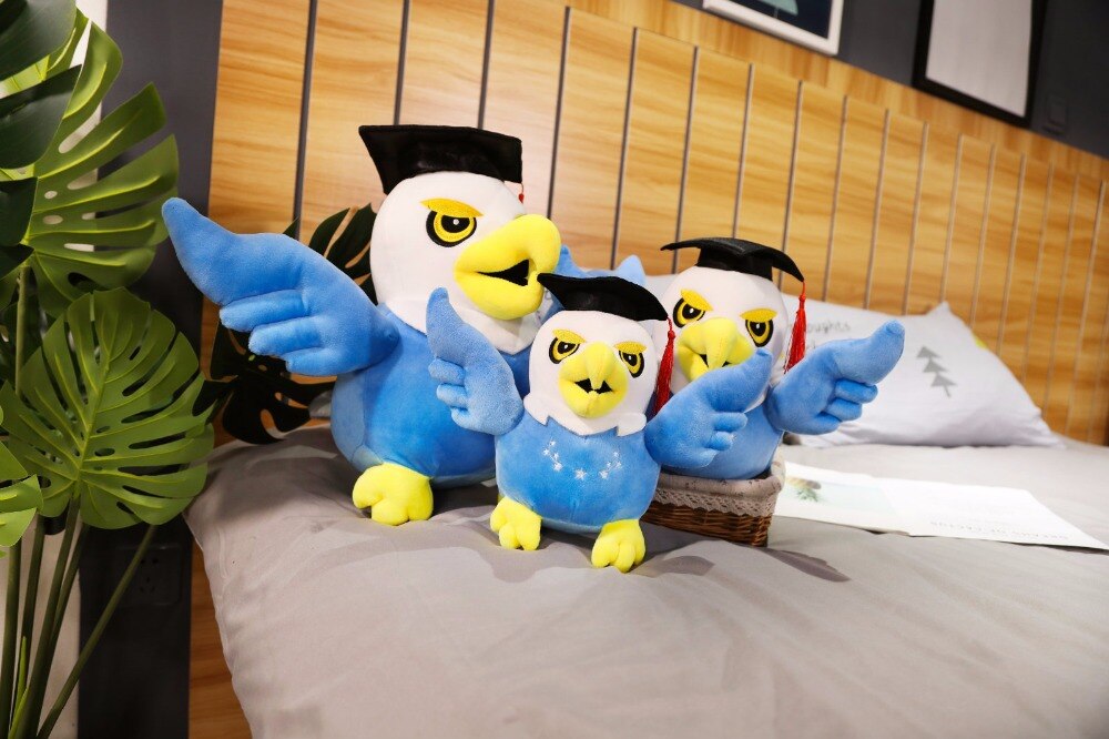 30-55 Cm Cute Dr. Eagle Stuffed Soft Hawaii Bird Eagle Animal Graduation S for Kids Plush Doll Toy Kid Gift