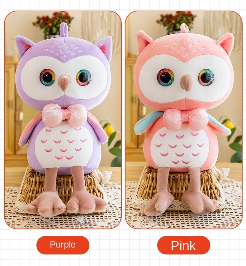 Zqswkl 25/35/45/55cm cute soft owl plush sleep toy kawaii animals large stuffed toys doll girls christmas birthday gift