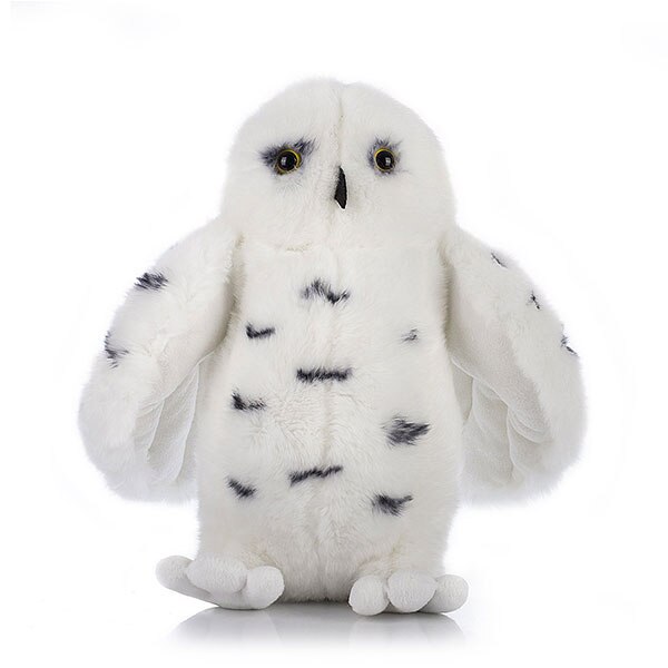 Premium Quality Snowy White Plush Hedwig Owl Toy Large 12-Inch Adorable Stuffed Animal Soft Perfect Gift Idea for Bird
