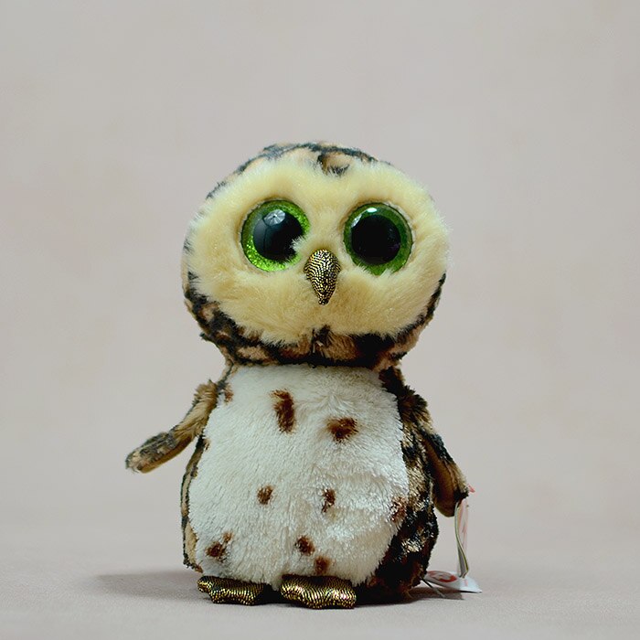 15CM Ty Beanie Cute Owl Toy Big Eyes Multicoloured Owl Plush Toy Kawaii Stuffed  Animals Doll