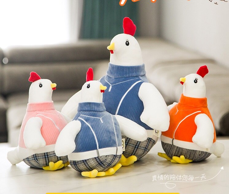 creative cute hot new 25/35cm plush Cartoon simulation rooster plush toy soft hen Soothing doll Pillow christmas gift
