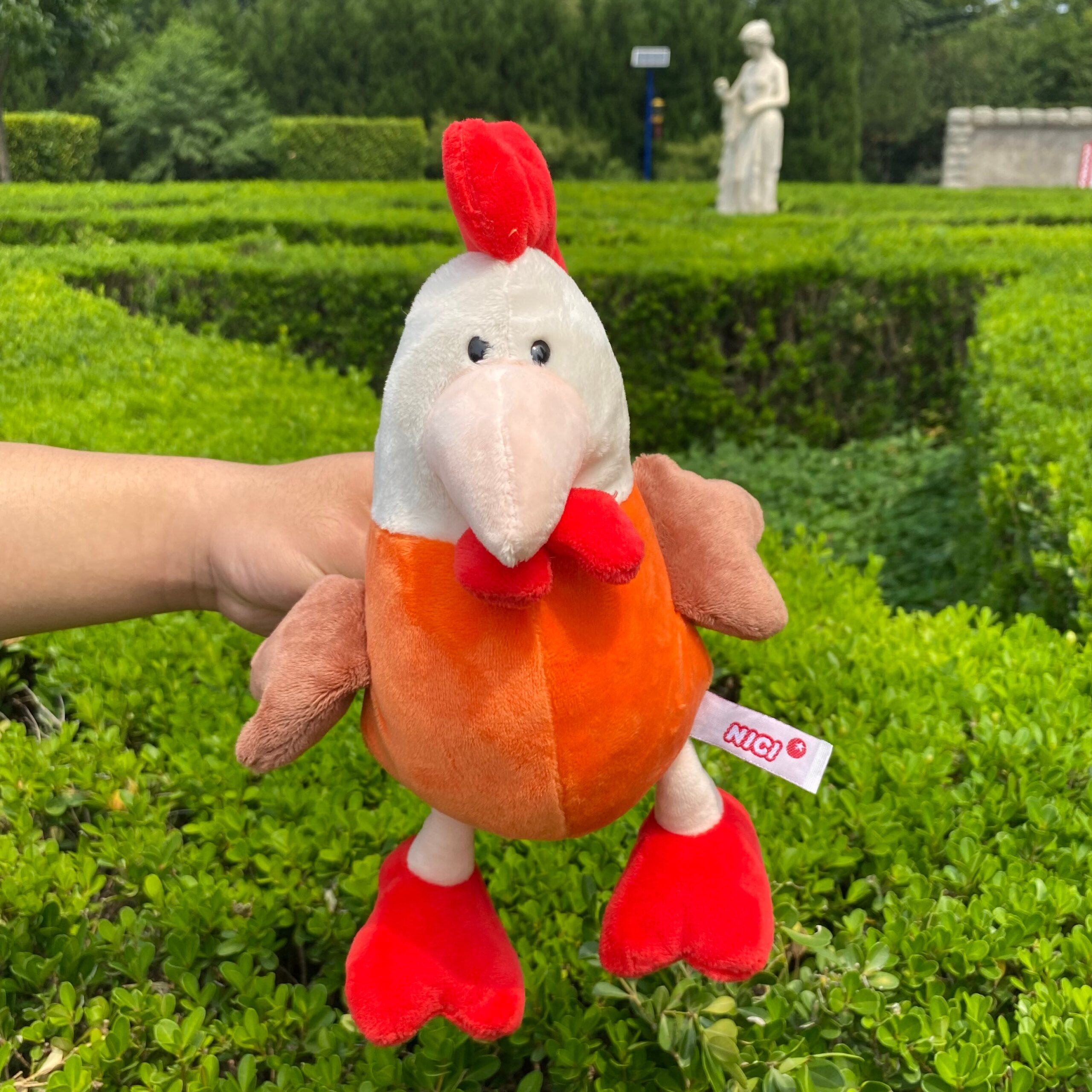 25cm Creative Red White Chick Chicken Stuffed Animal Plush Toy Birthday Gift Cute Cock Dolls Rooster Chicken Plush
