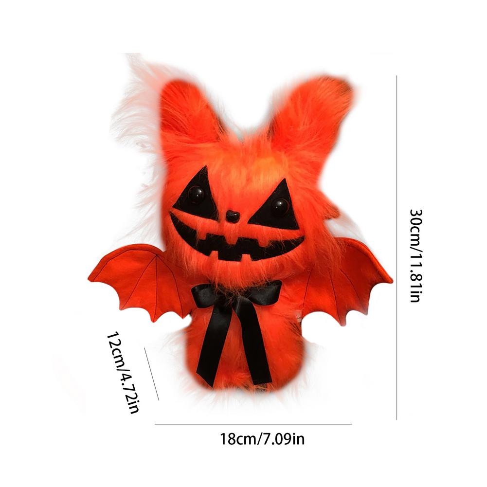 Halloween Pumpkin Bat Plush Toy Soft Cute Bat Animal Soft Stuffed Doll Halloween Birthday Gift Children'S Toy Home Decoration