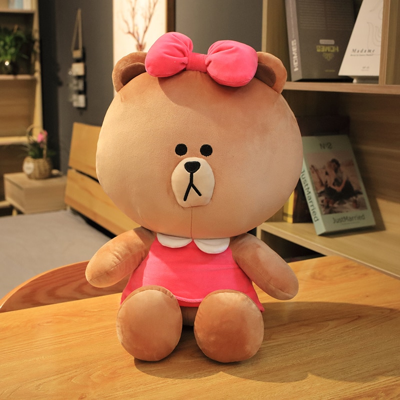 Cute Brown bear Connie Rabbit Sally Chicken doll plush toys kawaii room decor Stuffed Toys for girls birthday Gifts