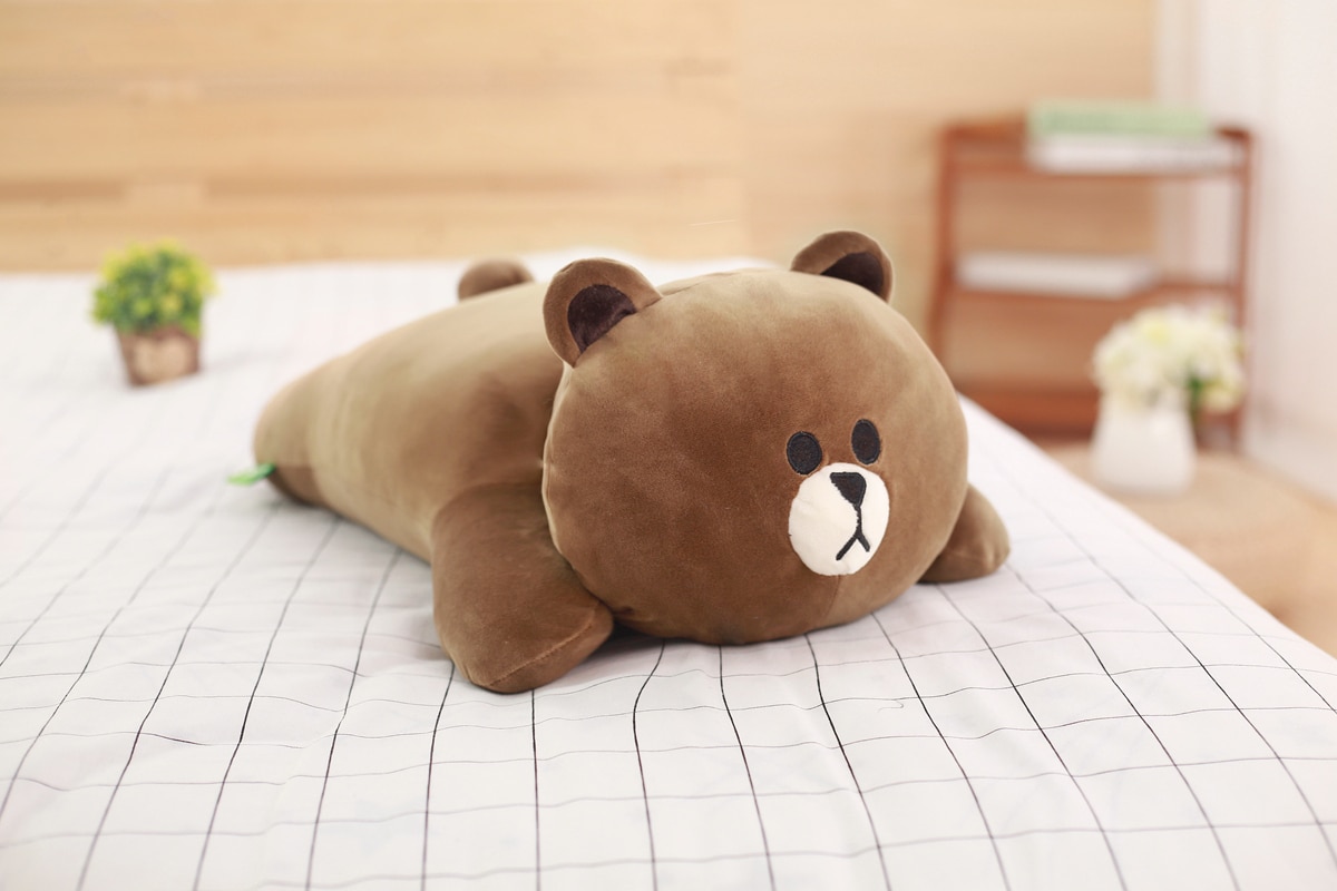 Kawaii Kpop Plush Toy Pillow Cartoon Image Couples Bear Rabbit Stuffed Doll Cushion Christmas Gift For Girlfriend