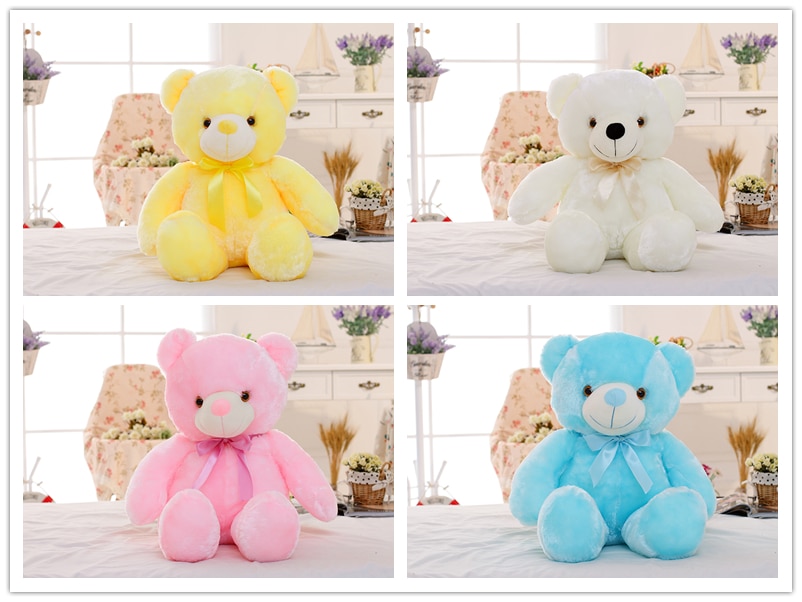 Bookfong 50CM Light Up LED Teddy Bear Stuffed Animal plush Toy Free Shipping 