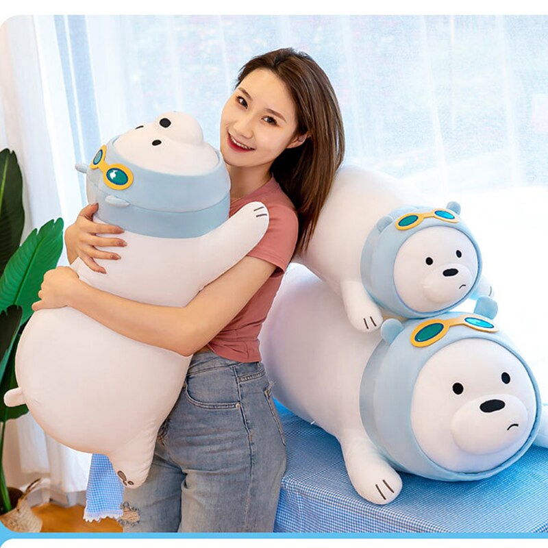 1pcs 35-90cm Cute Kawaii Multi-size and Multi-style Bear Doll Plush Toy Bare Bear Dolls Bear Kids Love Birthday Gift