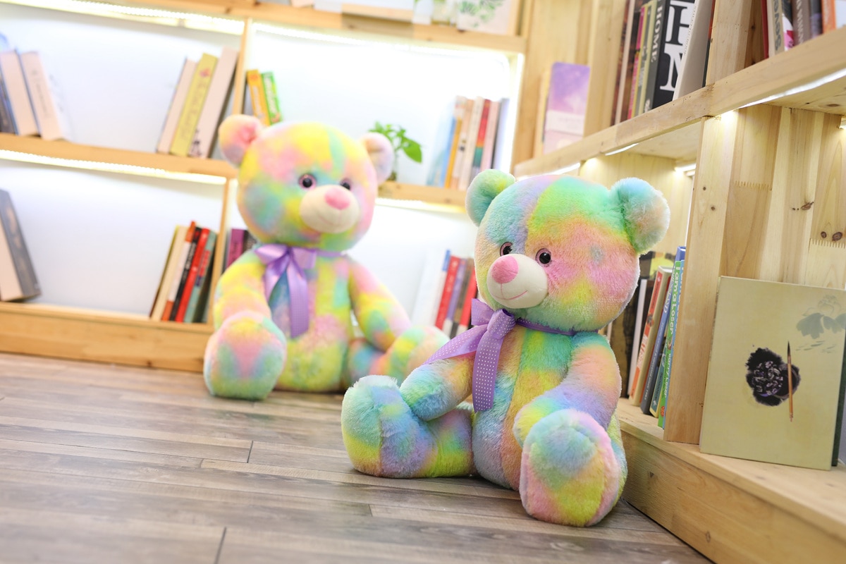 Rainbow Bear Plush Toys For Girls Soft Cute Gaint Stuffed Animals Plushie Colourful Teddy Bear Doll Birthday Gifts For Children