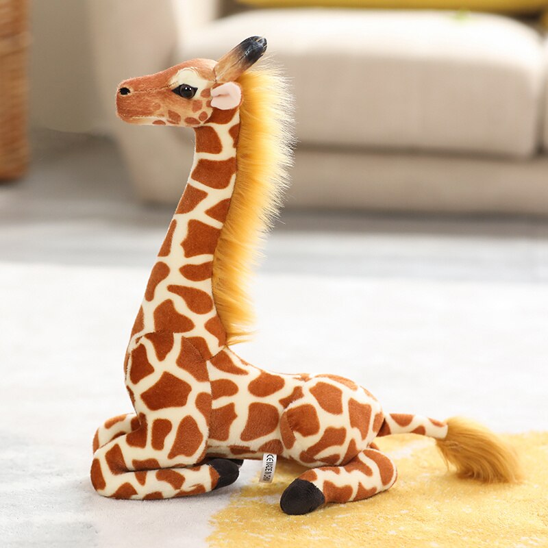 Simulation Girafe Prone Posture Standing Kawaii Room Decor Animal Crossing Plush Toys Doll Filled Full Fabric Comfortable Gifts