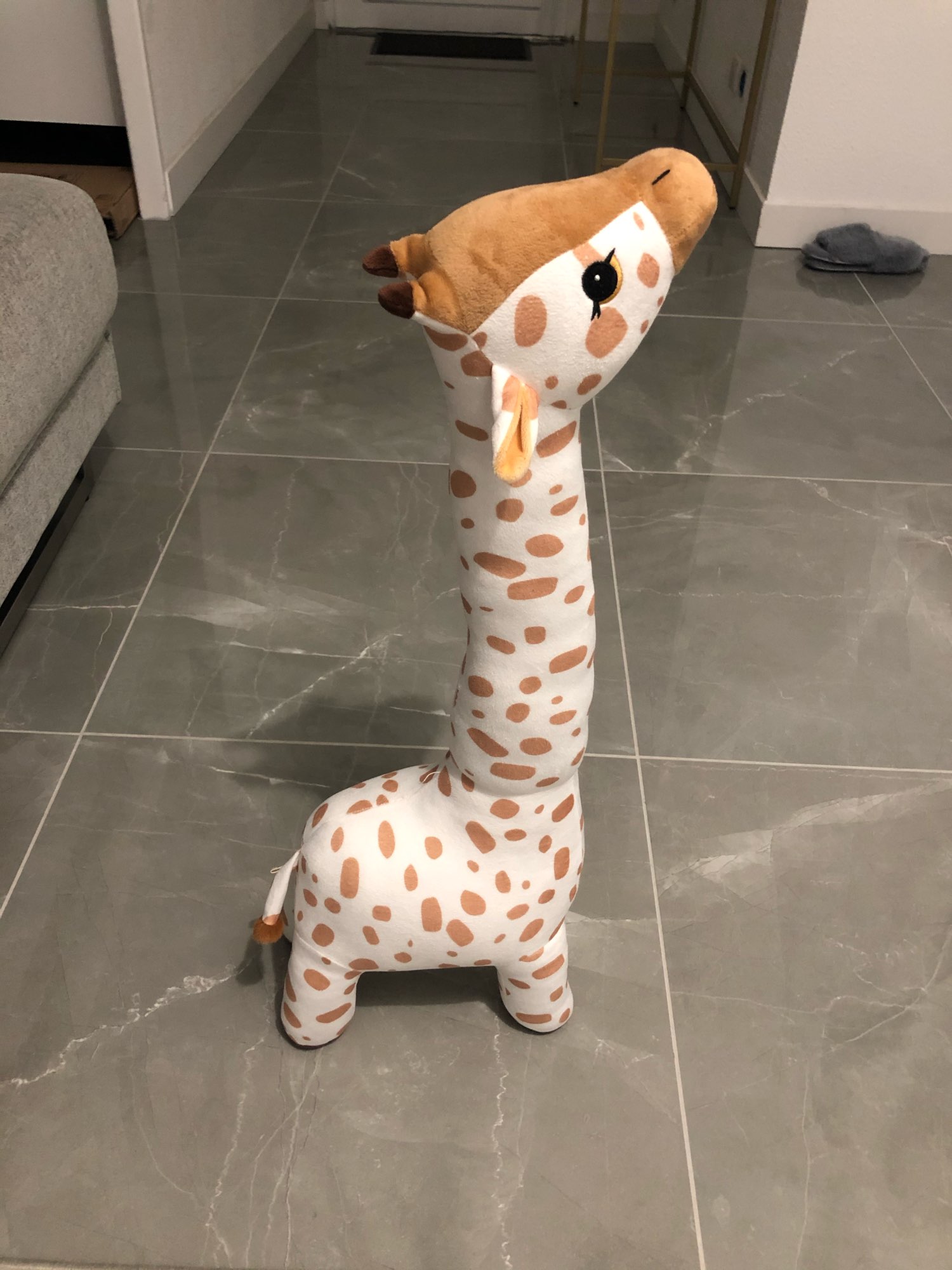 67cm Simulation Standing Giraffe Plush Toy hold pillow Soft Stuffed Animal Sophie deer Sleeping Doll Toy kids baby Birthday Gift