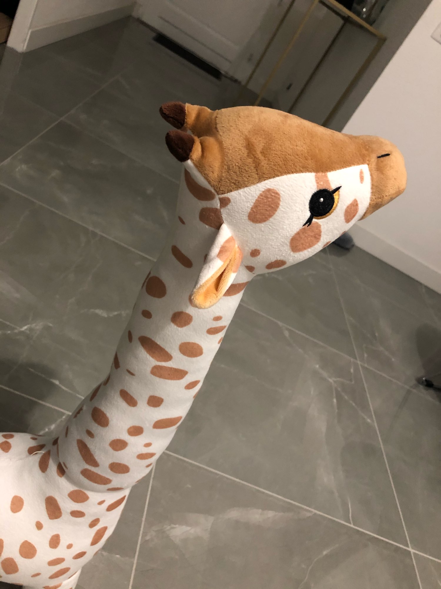 67cm Simulation Standing Giraffe Plush Toy hold pillow Soft Stuffed Animal Sophie deer Sleeping Doll Toy kids baby Birthday Gift