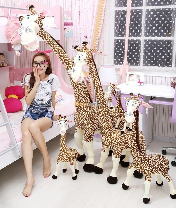 Fancytrader Biggest 71'' / 180cm Super Soft Plush Stuffed Madagascar Giraffe Toy, Nice Gift For Babies, Free Shipping FT50155