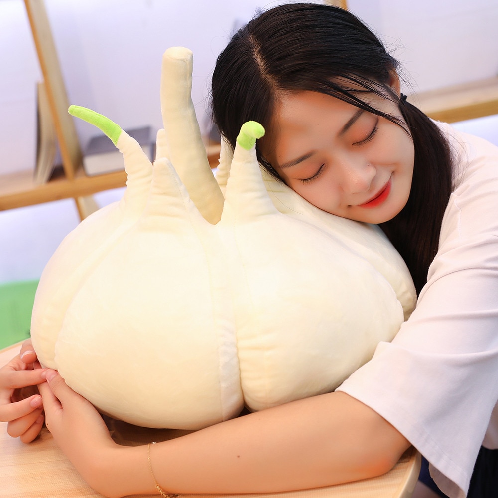 1pc 40CM Simulation Vegetable Garlic Plush Toys Creative Plant Pillow Real Like Stuffed Doll for Children Home Decor Funny Gifts