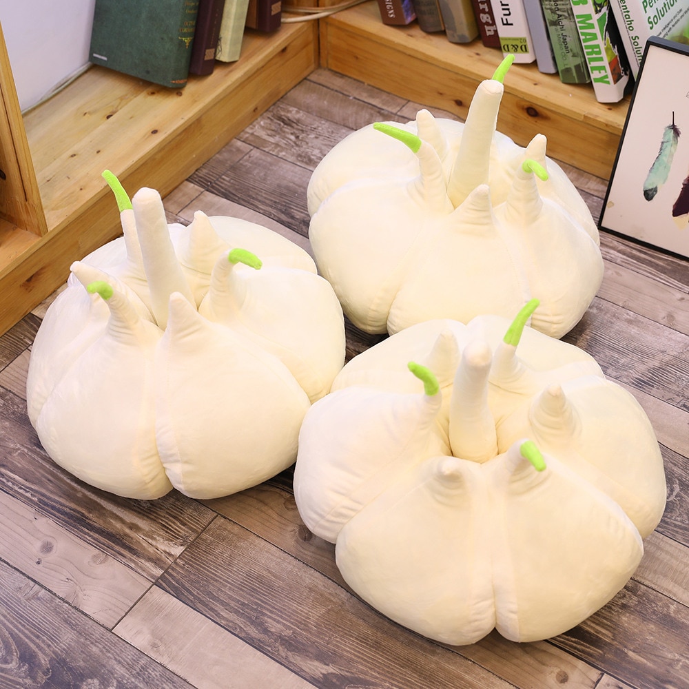 1pc 40CM Simulation Vegetable Garlic Plush Toys Creative Plant Pillow Real Like Stuffed Doll for Children Home Decor Funny Gifts